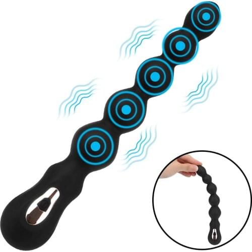 Strong Vibrating Anal Beads Butt Plug Vaginal Massager Vibrators for Women Men Prostate Sex Toys Adults Erotic Couple Tools Shop