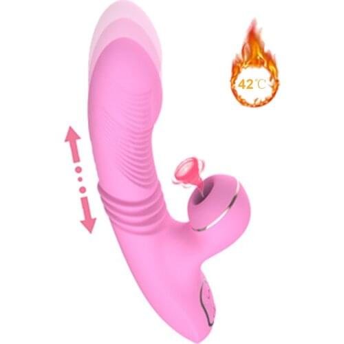 Telescopic Dildo Clit Sucker Vibrators G spot Phalos Female Clitoris Stimulator Vagina Vibrator Adults Sex Toys For Woman