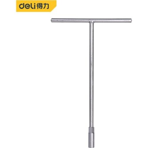 Deli Universal T-bar Socket Spanner 10mm Socket Wrench Nut Spinner Chrome Vanadium Auto Motorcycle Professional Tools Hand