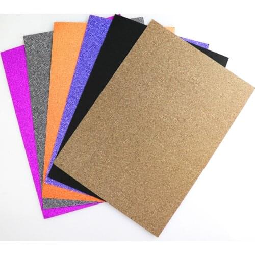 WYSE 6colors *2 Cardstock Background Glitter Paper Card A4 Scrapbooking Paper Pads Paper Origami for DIY Art Craft stamp dies