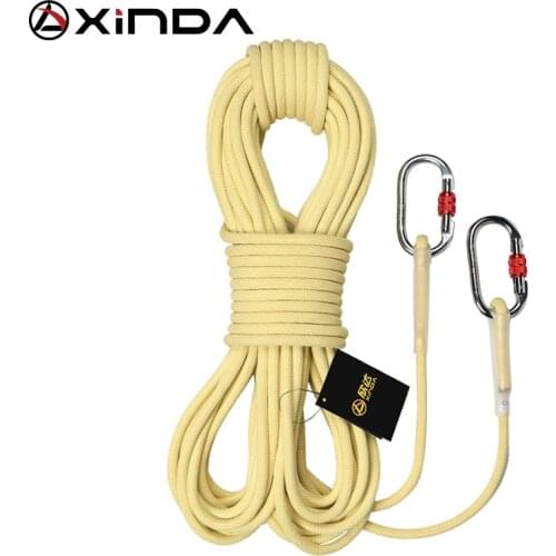 XINDA Escalada Paracord Rock Climbing Outdoor Hiking Safety Rope 6 8 10mm Diameter High Strength Fire prevention Equipment