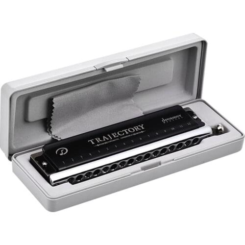 YUEKO 16-Hole 64-Tone Semitone Thickened Copper Cover is Easy to Clean Suitable For Beginners to Professionally Play Harmonica