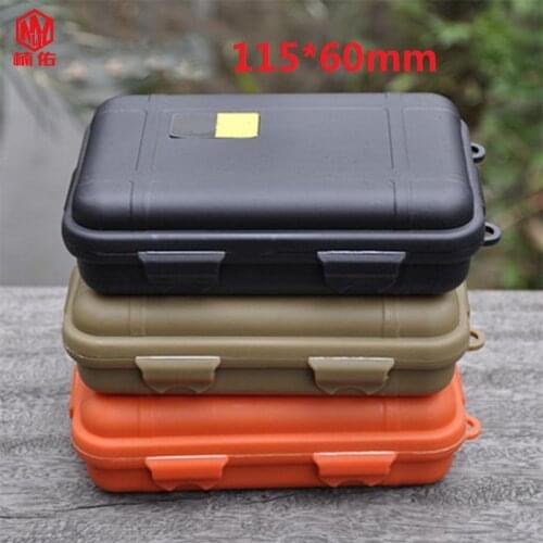 1PCS Waterproof Box Outdoor Camping Mobile Phone Box EDC Tool Storage Box Black Sponge
