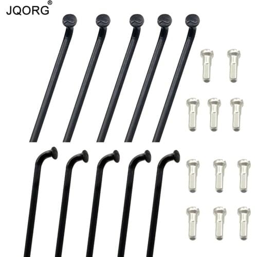 12 Pieces A Lot Pillar PSR14 Head Diameter 2.2mm Body Diameter 2.0mm Black Color Mountian Bike Spokes J-BEND Road Bicycle Spokes