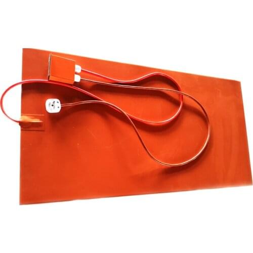 120V 1750W 500*1000*1.5mm Silicone Rubber Heater for machine digital thermostat on wire 3000mm lead wire