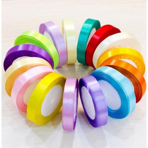 15mm 91Meters Cotton Silk Satin Ribbon Organza Polyester Ribbon For Wedding Party Decoration Webbing Crafts Gift Packing Belt