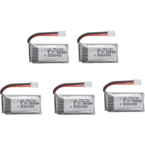 3.7V 260mAh For H36 Eachine E010 E011 E012 E013 Furibee F36 RC Quadcopter Parts 3.7v Lipo Battery 1pcs to 10pcs