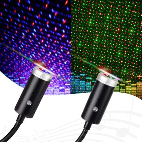 3 Colors Mini LED Starry Sky Projector Lamp Galaxy Star Night Lights USB Plug in for Home Bedoom Car Party Atmosphere Decoration