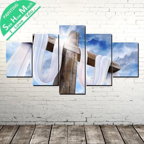 5 Piece Crossing Canvas Painting Wall Art Pictures Prints on Canvas Home Decor Wall Poster Decoration for Bedroom