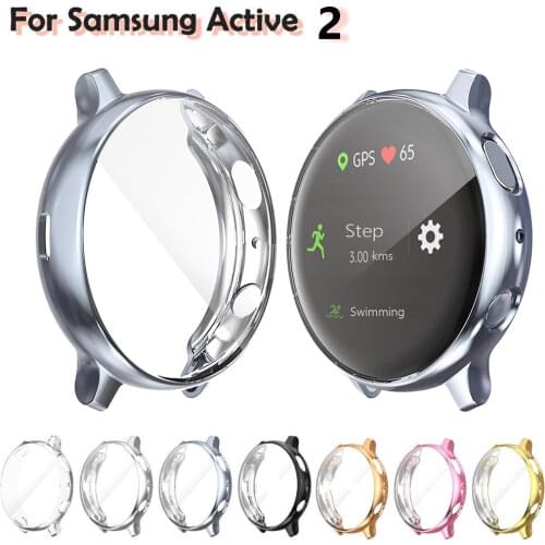 TPU Full Protection Cover For Samsung Galaxy Watch Active 2 Ultra-thin Screen Protector Case For Galaxy Active 40/44mm