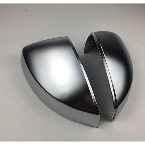 For Audi A3 8V S3 RS3 A4 A5 B8 B8.5 B9 B7 B6 C7 A8 D4 A6 C8 A8 D5 Q5 Side Mirror Cover Caps Silver Matt chrome 2005-2020 Replace