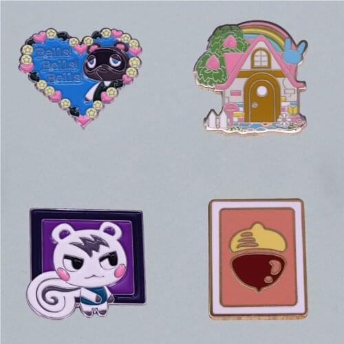 Interesting House Animal Portrait Metal Enamel Brooch Originality Lapel Badge Denim Jacket Backpack Pin Decoration