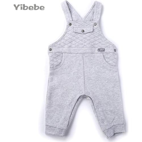 Newborn Baby Boys Dungarees Infant Spring Autumn Fleece Rompers Overalls Fashion Outfits Clothes Jumpsuit Bib Pants leggings0-12