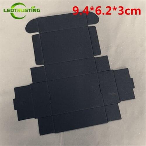 Leotrusting 50pcs 9.4*6.2*3cm Large Blank Black Paper Box Black Cardboard Paper Gift Packaging Box Handmade Wedding Paper Boxes