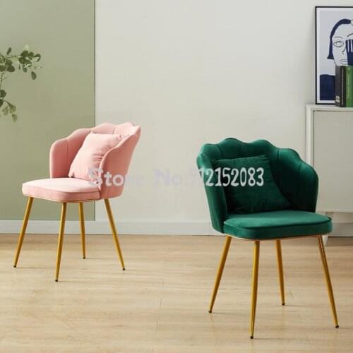 Makeup chair net red ins girls petal bedroom dressing stool home backrest desk chair light luxury nail chair