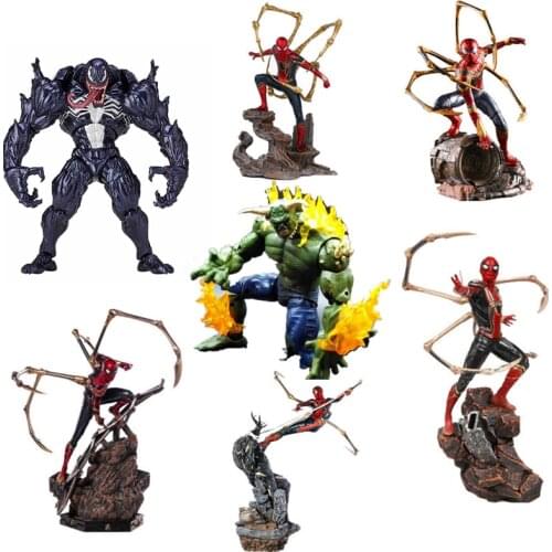 Marvel Spider-Man Figure Yamaguchi XM GK Venom Deadly Guardian Figure Model Statue Green Magic Wave Figure Kids Toy