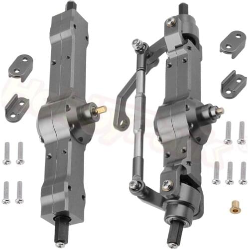 Metal Front and Rear Bridge Axle Gear Box Complete Set For WPL C14 C24 B14 B24 B16 B36 Ural 1/16 RC Car Military Truck Crawler