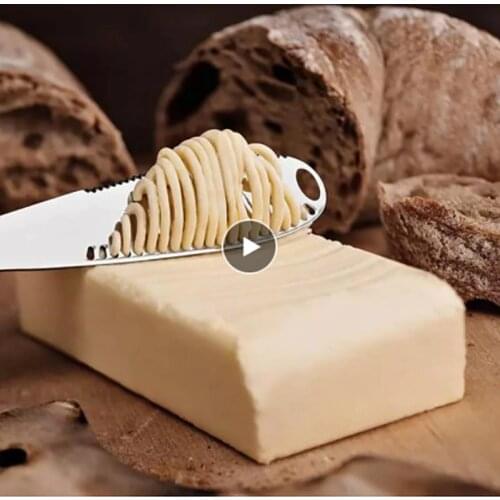 Multifunction Stainless Steel Butter Cutter Dessert Toast Knife Cheese Jam Spreaders Hole Bread Bar Gadgets Kitchen Accessories