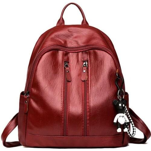 Fashion Women Lady School Leather Girls Backpack Travel Shoulder Bag