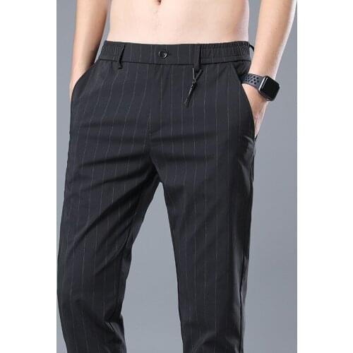 2021 Spring Autumn New Casual Pants Men Cotton Slim Fit Chinos Fashion Gray Trousers Male Brand Clothing Plus Size 28-38