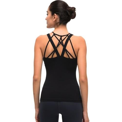 Nepoagym CHERRY XS To XL Size Compression Sleeveless Yoga Shirt Super Soft Women Yoga Top Sports Shirt with Padded Bra