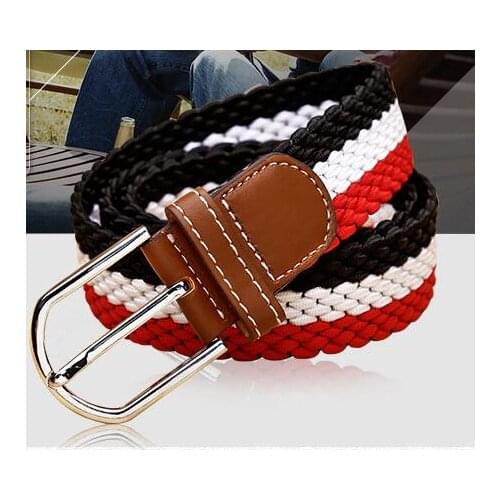 10pcs/lot korean style unisex elastic kintted waistband female casual patchwork belt man fashion belt