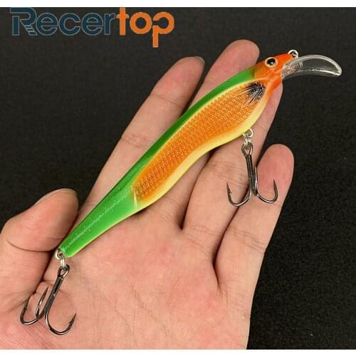 Recertop Fishing lures 2021 Minnow 13cm 13g Submerged swimbait 3D Eyes Floating hard bait Quality plastic crankbait Short lip