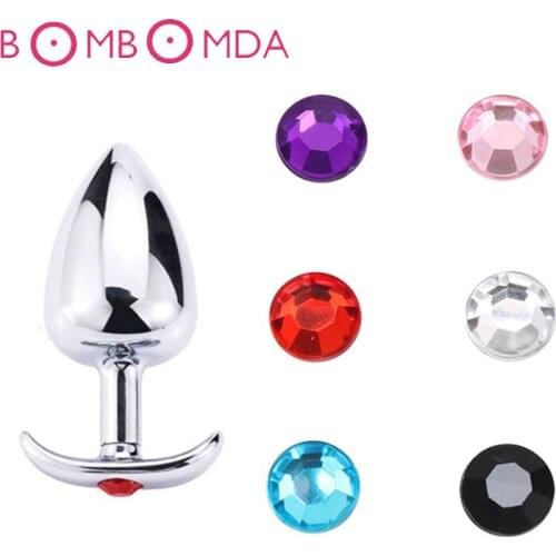 Sex Toys Stainless Steel Crystal Anal Plug Stimulator Metal Dildo Adult Products Sex Toys Butt Plug For Women Man Adult Sex Game