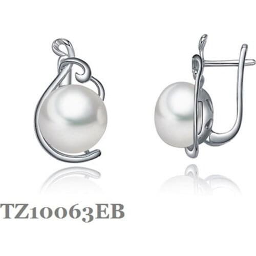Sinya natural freshwater pearls hoop earring English lock earring for women Mother in 925 sterling silver fashion design hot