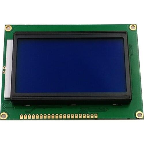 Blue screen LCD12864 LCD LCD with Chinese character library with backlight 12864-5V parallel port Serial port