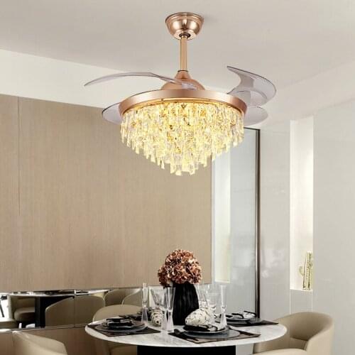 Led Ceiling Fan For Living Dining Room bedroom 110v 220v Fan Lamp Light Ceiling Fans With Lights Remote Control