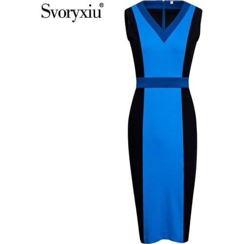 Синие летние платья SVORYXIU China At AliExpress