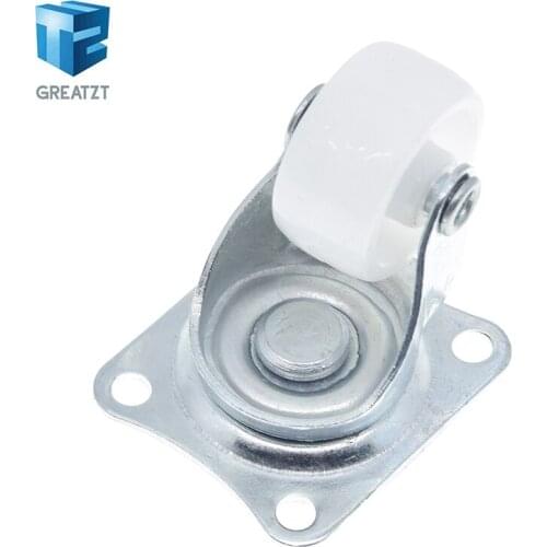Universal Swivel Casters 1" Wheels White Roller Wheel For Furniture Trolley Chair Swivel Caster Wheel