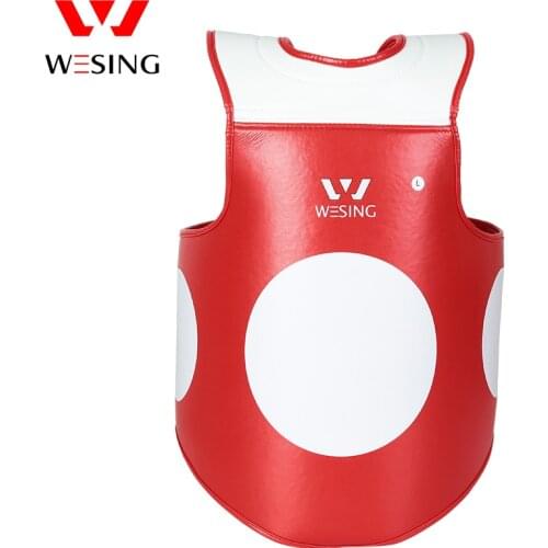 Wesing Boxing Chest Guard Micro Fiber Body Shield for Training Compition Comfortable Flexible Leather Chest Protector 1305