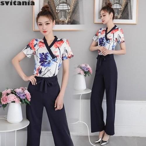 Svitania Women Waitress Clothing Hotel Waiters Uniform Beautician Uniform Salon Spa Uniform Set