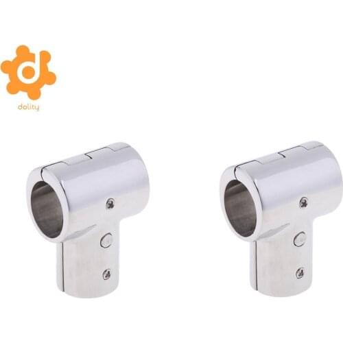 2Pcs 25mm 1" Boat Handrail Fitting 90 Degree Tee 3 Way - 316 Stainless Steel