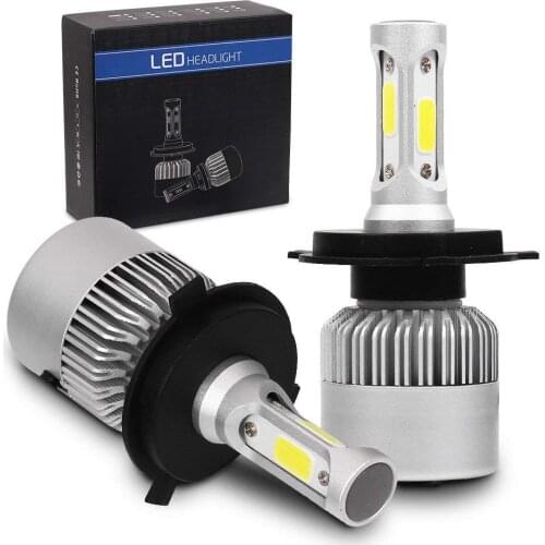 2PCS car led headlight H4 H7 H1 H8 H11 H13 9004 9007 9005 bulb COB 6000K 72w 8000lm H3 HB4 H27 auto led headlamp fog light 12V