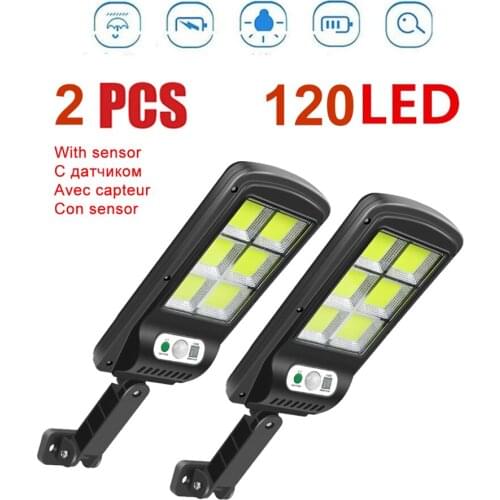 2pcs tabular oblong Outdoor Solar Lights Solar LED Light PIR Motion Sensor Garden Lamp Waterproof Sunlight Street Lamp For Count