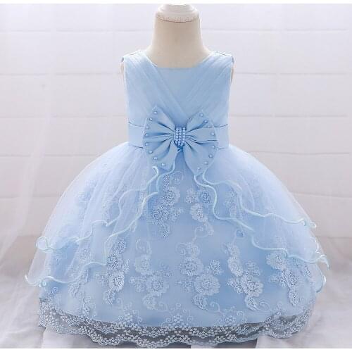 2020 Girls Clothes Baby Costume Newborn Girls Party Dress Princess Flower Dresses First Communion Baptism Vestido Clothing