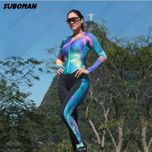 2021 suboman Triathlon bike quick-drying Long Sleeve Clothing bmx mountain bike Jersey Set Female Summer Sports Uniform Jumpsuit