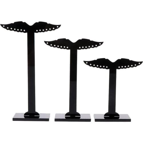 3 Pcs/set Acrylic Earrings Display Stand Earring Pendant Necklace Jewelry Hanging Shelf Storage Frame Ornaments Showing Props