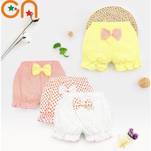 100%Cotton Baby Underwear Underpants.Kids,Girl,Infant fashion stripe Bow Panties.For Children High-quality shorts gifts CN