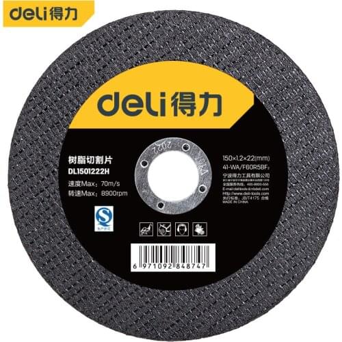 Deli (Outer Diameter) 150mm Abrasive Cutting Discs Cut Off Wheels Disc for Dremel Rotary Tools Electric Metal Wood Cutting Tools