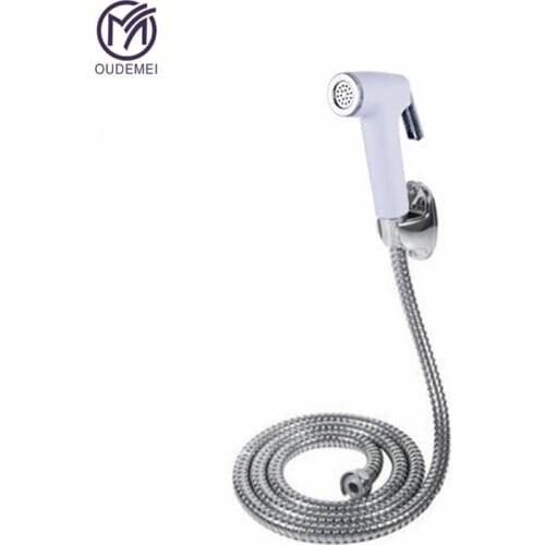 ABS Chrome Bathroom Accessories Wall Mounted Hand Hold Toilet Bidet Sprayer Faucet