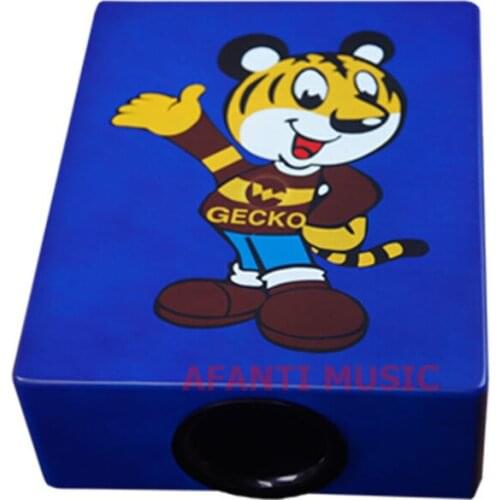 Afanti Music Birch Wood / Blue Cajon Drum (KHG-172)