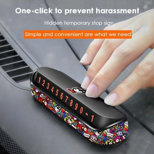 CHSKY New Car Styling Stickers Car Temporary Parking Card Car-covers Easy Hidden Mobile Phone Number Card Plate Car Accessories