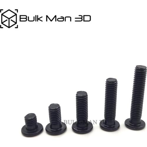 100pcs/pack CNC 3D Pinter Parts Black M5 Low Profile Screws M5*6/8/10/12/20mm for V-slot/T-slot accessories