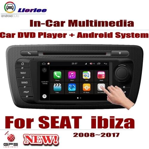 For SEAT Ibiza 2008-2017 Car Android GPS Navigation DVD Player Radio Stereo System Screen Multimedia