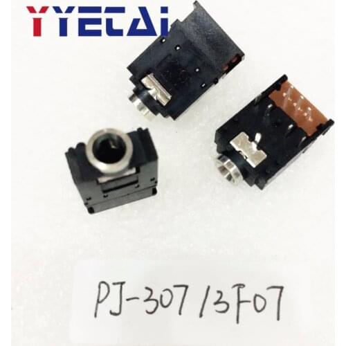 20PCS 3.5mm PJ-307/3F07 8P Dual Channel Female Stereo Audio Jack 8-Pin Straight With Switch DD