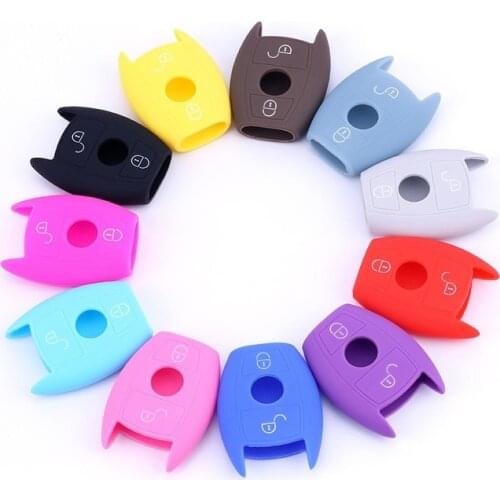 Silicone Car Key Case Cover Auto Key Protector Skin Shell Holder for Mercedes Benz A Classe A180 A200 A260 C E S CLK W214 W211